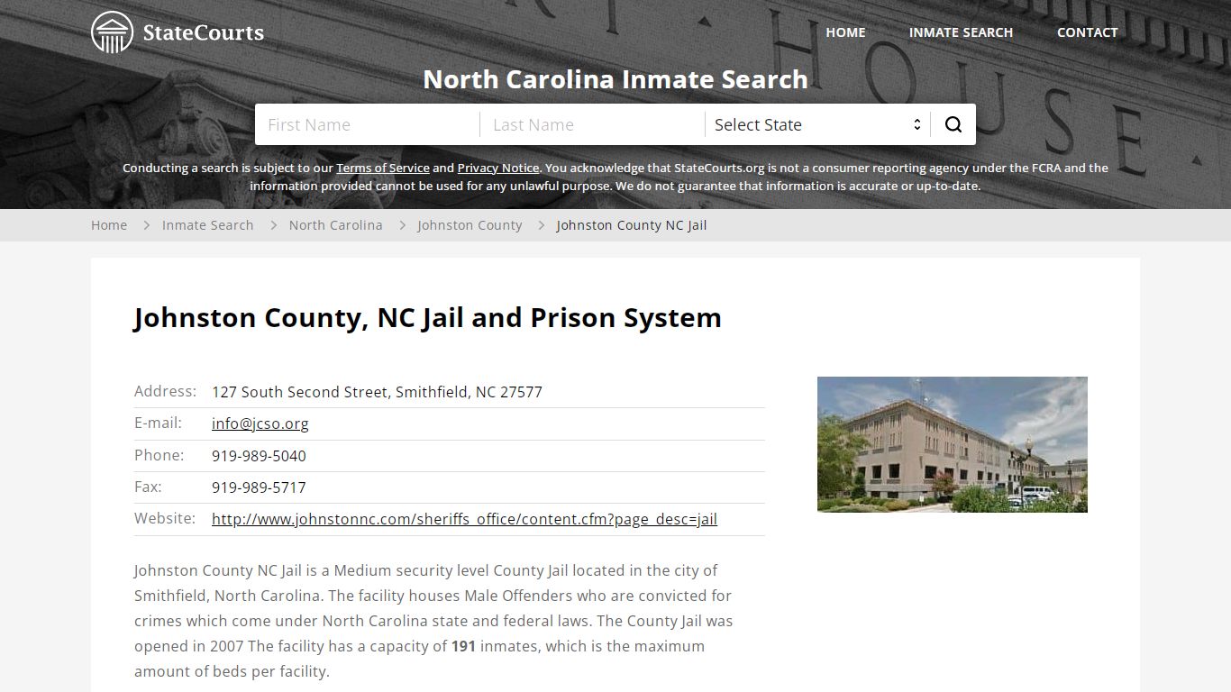 Johnston County NC Jail Inmate Records Search, North ...